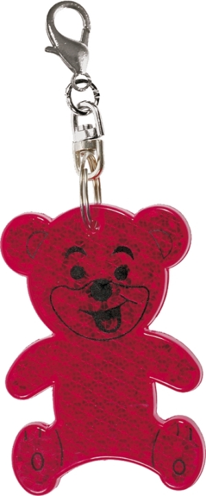 Brelok odblaskowy Teddy, czerwony 