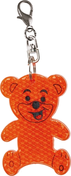 Brelok odblaskowy Teddy, pomarańczowy 