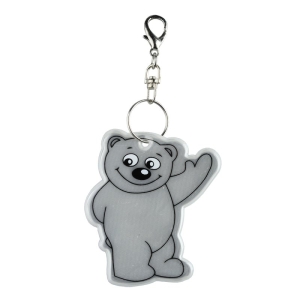 Brelok odblaskowy Beary, srebrny 