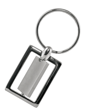 Metalowy brelok Swivel, srebrny 