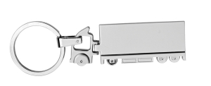 Metalowy brelok Truck, srebrny 