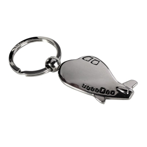 Metalowy brelok Avion, srebrny 